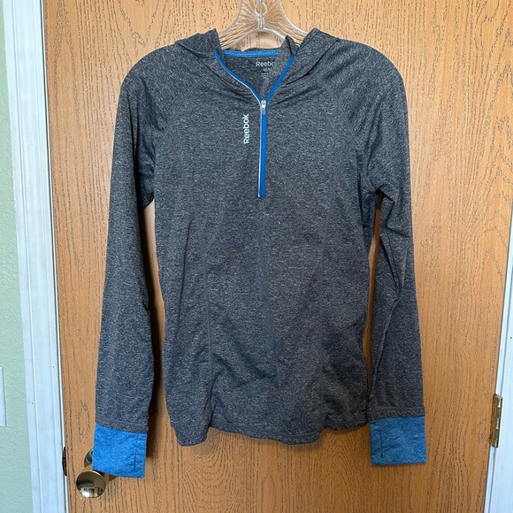 Reebok Fleece Lined Quarter Zip Hoodie - Picture 1 of 2